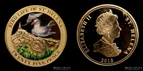 Santa Helena. 25 Pence 2013. Storm Petrel