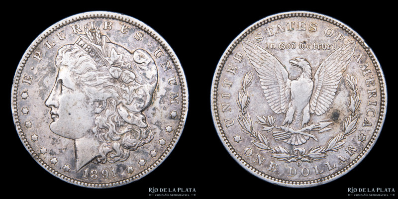 USA. 1 Dollar "Morgan" 1891 O. AG.900; 37.0mm; 26.76g. KM110 (VF)

Estimate: U...