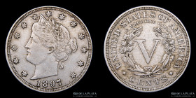 USA. 5 Cents 1897. Liberty Head. Nickel. KM112