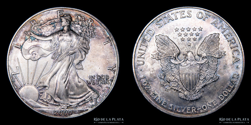 USA. 1 Dollar 2000. AG.999; 40mm; 31.33g (1oz). KM310

Estimate: USD 30 - 60