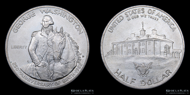USA. 1/2 Dollar 1982 D. 250º Aniversario del nacimiento de George Washington. AG...