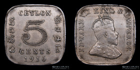 Ceylan. 5 Cents 1910. KM103