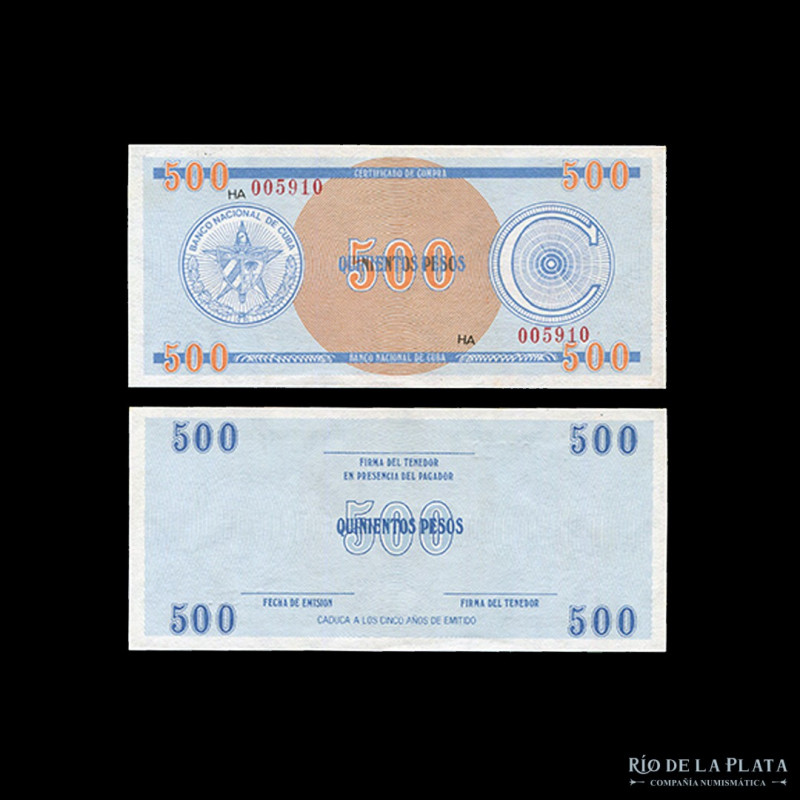 Cuba. 500 Pesos 1985. P Fx18 (UNC)
Estimate: USD 25 - 50