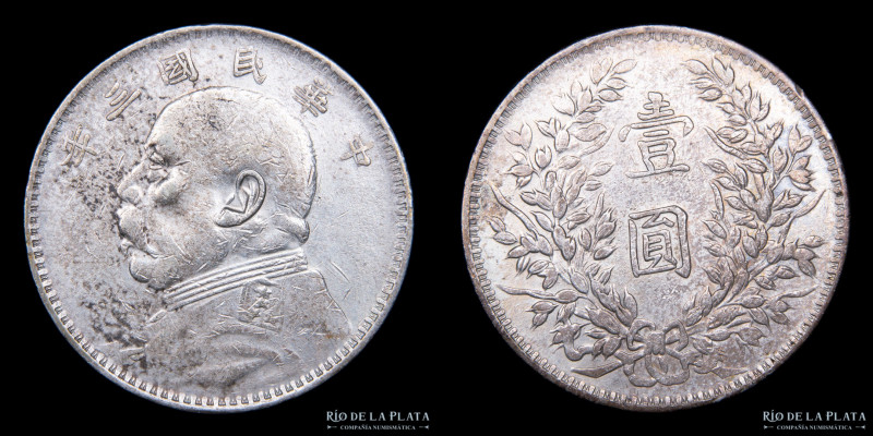 China. 1 Dollar (Yuan) 1921. AG.800; 34.0mm; 26.29g. KMY329 (VF) 

Estimate: U...