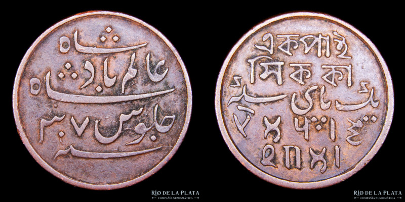 India Británica. Bengala. 1 Paisa 1831. Ceca de Calcuta. CU; 23.0mm; 6.58g. KM57...