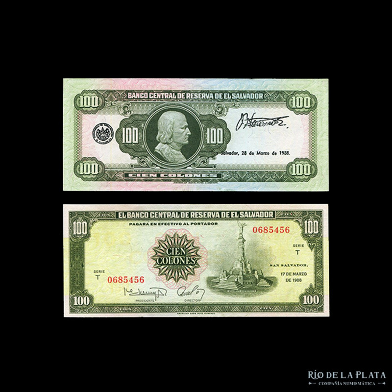 El Salvador. 100 Colones 1988. P137b (XF)
Estimate: USD 50 - 100