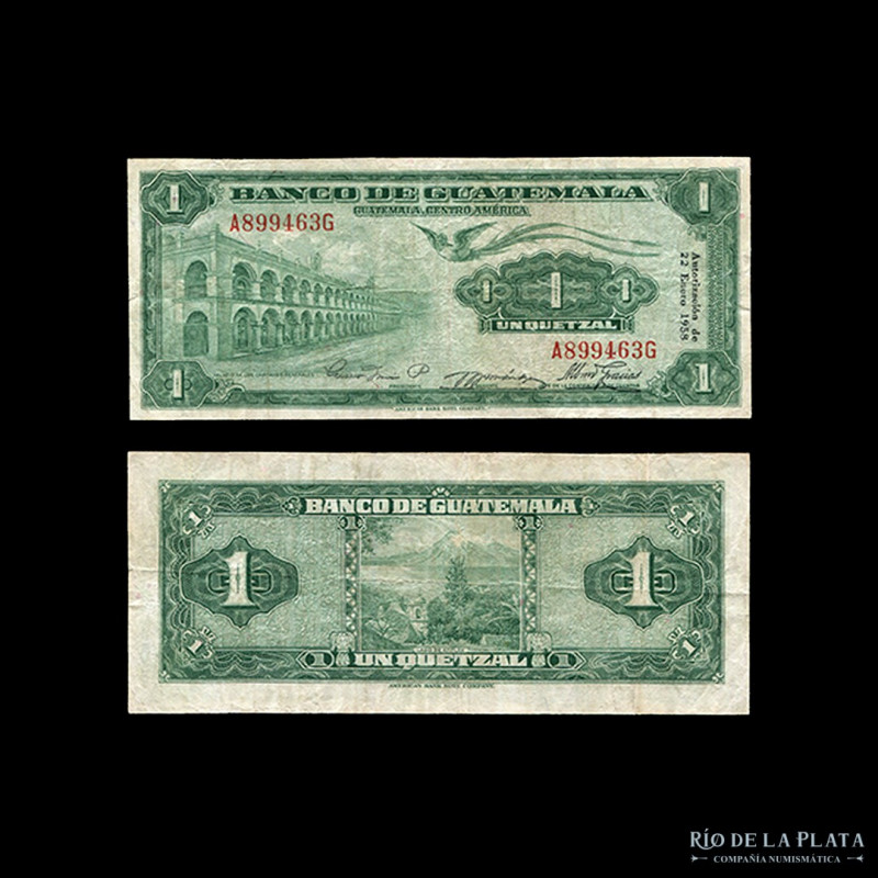 Guatemala. 1 Quetzal 1958. P36 (VF)
Estimate: USD 25 - 50