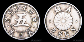 Japon. 5 Sen 1890 (año 23) KMY19