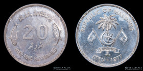 Maldivas. 20 Rufiyaa 1977 FAO. KM56