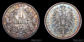Alemania. 1 Mark 1878 A. KM7