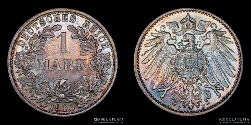 Alemania. 1 Mark 1910 F. AG.900; 24mm; 5.54g. KM14 (XF+)Pátina

Estimate: USD ...