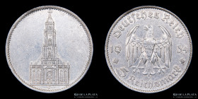 Alemania. 5 Reichsmark 1934 F. KM83