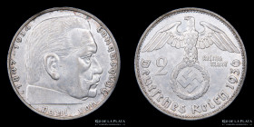 Alemania. 2 Reichsmark 1936 E. KM93