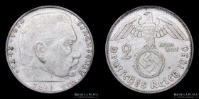 Alemania. 2 Reichsmark 1936 J. KM93