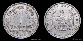 Alemania. 1 Reichsmark 1935 J. KM78