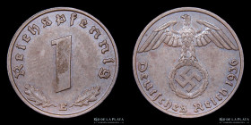 Alemania. 1 Reichspfennig 1936 E. KM89