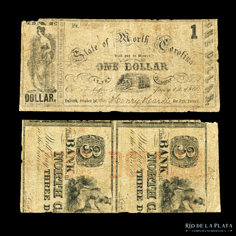 USA. North Carolina. 1 Dollar 1866 (F)
Estimate: USD 35 - 70