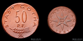 Weimar. 1921 Gotha Notgeld Porcelana 50 Pfennig
