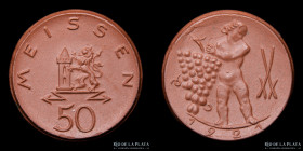 Weimar. 1921 Meissen Notgeld Porcelana 50 Pfennig