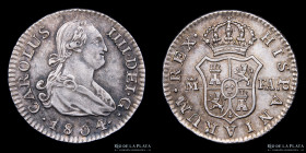 España. Carlos IV. 1/2 Real 1804. KM438