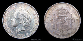 España. Alfonso XIII. 5 Pesetas 1892. KM700
