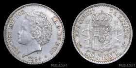 España. Alfonso XIII. 50 Centimos 1894. KM703