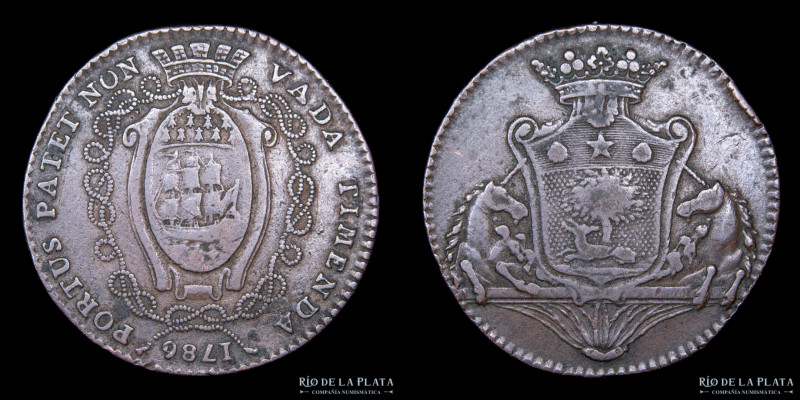Francia. Intendencia de Bretaña. AE Jeton 1786. Antoine-François Bertrand de Mol...