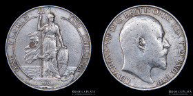 Gran Bretaña. Eduardo VII. 1 Florin 1908. KM801