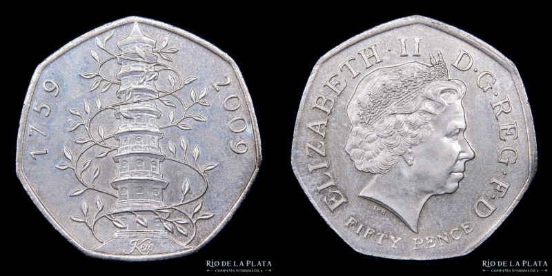 Gran Bretaña. 50 Pence 2009. CU-Ni. 27,3mm; 8,00g; KM1114 (VF)

Estimate: USD ...