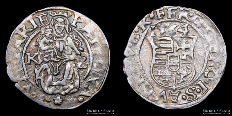 Reino de Hungría, Maximiliano II de Habsburgo (1564-1576DC) AR Denar 1564, Ceca ...