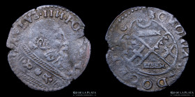 Papal States (Bolonia) Pablo IV. AR 1/4 Paolo 1555-1559