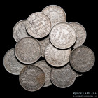 Bolivia. Lote x 14. 20 Cents 1875-1887 Plata