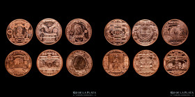 USA. Lote x6 onzas de cobre. Valores 1 a 500