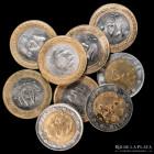 Iran. Lote x9 monedas bimetalicas.