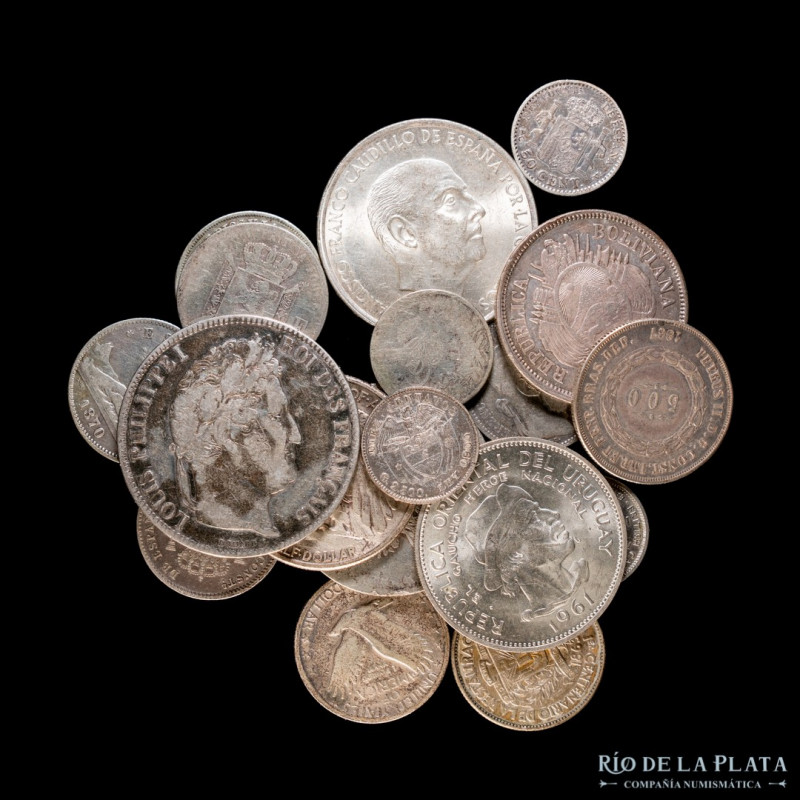 Mundiales. Lote x 18 monedas de plata. 147g a clasificar. (VF-UNC)

Estimate: ...