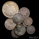 Latinoamerica. Lote x 9 monedas 1838 a 1947