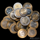 Asia. Lote x 23 monedas bimetalicas. Buen surtido