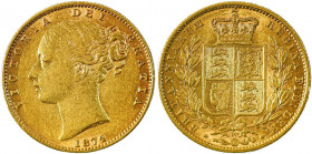 Australia, Victoria, 1837-1901. AV ‘Shield’ Sovereign, 1874M, Melbourne mint, AGW : 0.2355oz (KM6; S-3854; Fr. 12).

Excellent details with bright gol...