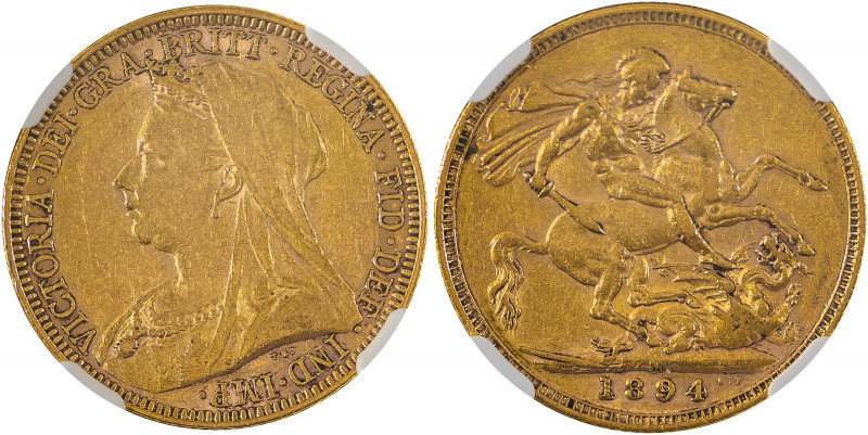 Australia, Victoria, 1837-1901. AV Sovereign, 1894M, Melbourne mint, AGW : 0.235...