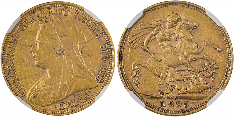 Australia, Victoria, 1837-1901. AV Sovereign, 1895S, Sydney mint, AGW : 0.2355oz...