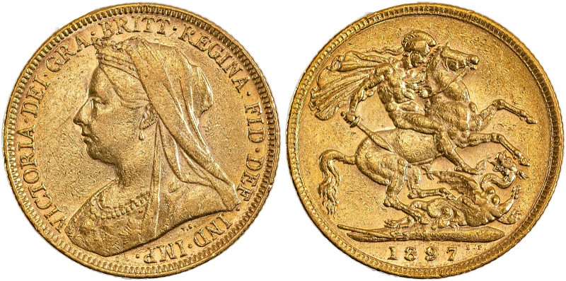 Australia, Victoria, 1837-1901. AV Sovereign, 1897M, Melbourne mint, AGW : 0.235...