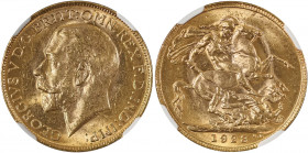 Australia, George V, 1910-1936. AV Sovereign, 1923P, Perth mint, AGW : 0.2355oz (KM29; S-4001; Fr. 40).

Fully lustrous and with sharp details. Only t...