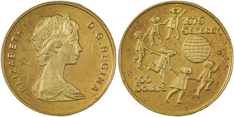 Canada, Elizabeth II, 1952-. AV Proof 100 Dollars, 1979, Royal Canadian mint, In...