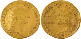Great Britain, William III, 1694-1702. AV Guinea, 1696, first laureate bust, AGW : 0.2462oz (KM488.1; S-3458; Fr. 316)

Some scratches on obverse, bum...