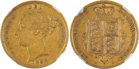 Great Britain, Victoria, 1837-1901. AV 'Shield' 1/2 Sovereign, 1883, London mint, AGW: 0.1177oz (KM735.1; S-3861; Fr. 389e).

A pleasing example with ...