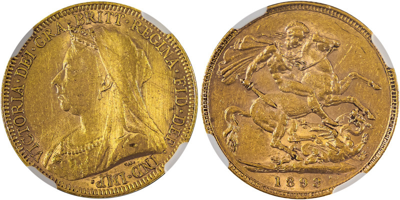 Great Britain, Victoria, 1837-1901. AV Sovereign, 1893, London mint, AGW : 0.235...