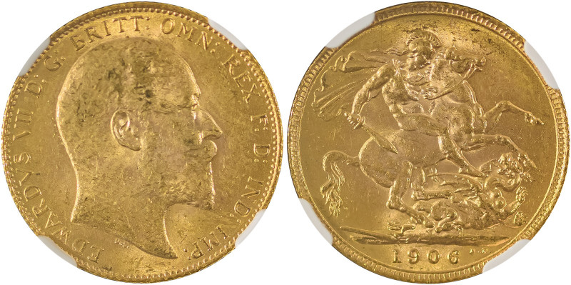 Great Britain, Edward VII, 1901-1910. AV Sovereign, 1906, London mint, AGW : 0.2...