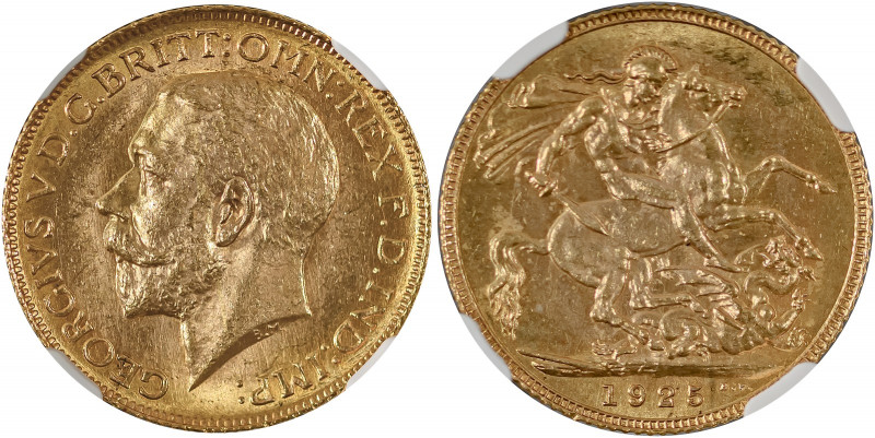 Great Britain, George V, 1910-1936. AV Sovereign, 1925, London mint, AGW : 0.235...