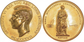Great Britain, temp. King George VI (1936-1952). Royal Society’s Prize Medal Instituted 1825, awarded 1951, AV Medal .375 (73mm, 297g), by T.H. Paget ...