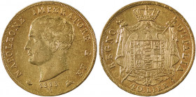 Italian States, Milan, Kingdom of Napoleon, 1805-1814. AV 40 Lire, 1813M, Mailand mint, AGW : 0.3733oz (KM12; Fr. 5).

Rich golden tone with strong de...